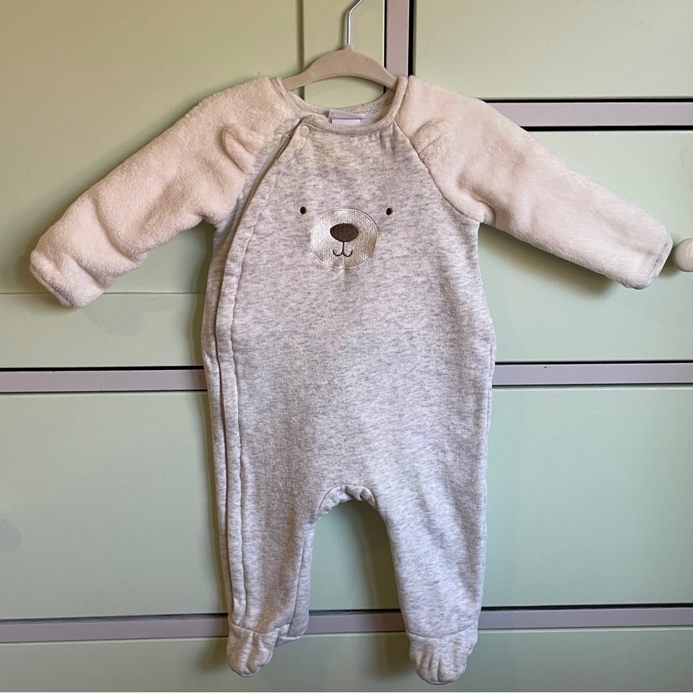 Absorba baby winter one piece, 3-6M, Gray